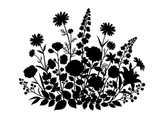 Black Silhouette Graphics for Modern Branding