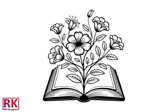Book Flowers Svg