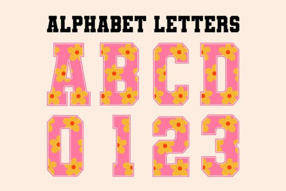 Cute Daisy Flowers Summer Alphabet Graphics