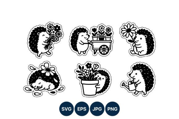 Cute Hedgehogs Graphics for Handmade Creators