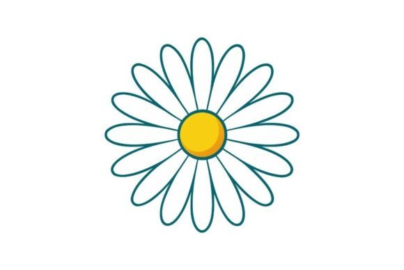 Daisy Flowers Cartoon Clipart PNG