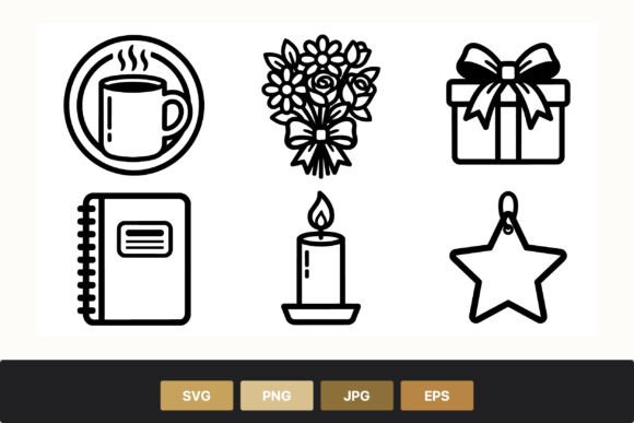 Hot Cup Flowers Gift Icons