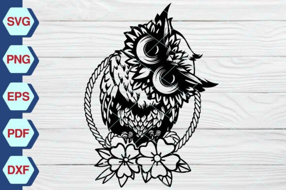 Owl with Flowers SVG for Local Business Branding