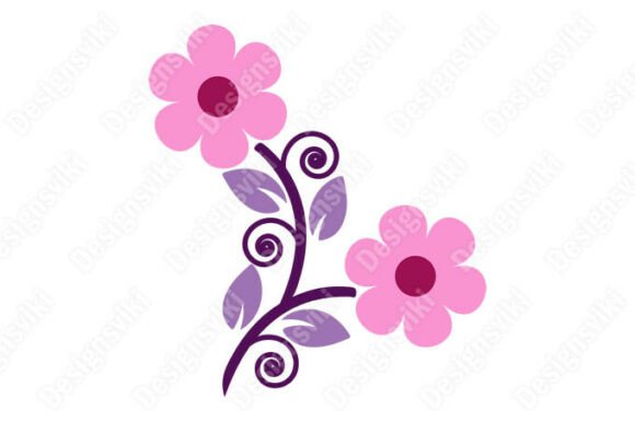 Purple Flowers for Decoration Graphics