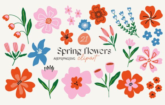 Spring Flowers Clipart Collection
