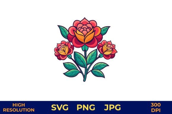 Vector Roses Bouquet Illustration Review